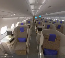 Asiana Airlines Airbus A380-800 old seat maps 360 panorama view