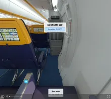 Ryanair UK Boeing 737 MAX 8-200 seat maps 360 panorama view