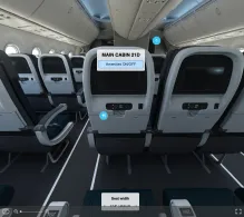 American Airlines Boeing 787-9 V.1 seat maps 360 panorama view