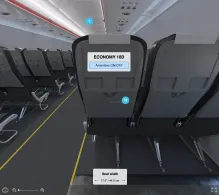 Pegasus Airlines Airbus A320neo seat maps 360 panorama view