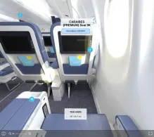 Air Caraibes Atlantique Airbus A330-300 seat maps 360 panorama view