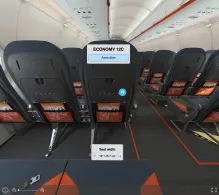 easyJet Switzerland Airbus A320-200 seat maps 360 panorama view