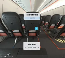 easyJet UK Airbus A321neo seat maps 360 panorama view