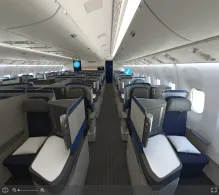 United Boeing 777-200ER V.1 seat maps 360 panorama view