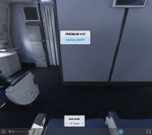 United Boeing 777-200ER V.1 seat maps 360 panorama view