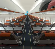easyJet Europe Airbus A319-100 seat maps 360 panorama view
