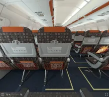 easyJet Europe Airbus A319-100 seat maps 360 panorama view