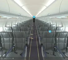 Ryanair Airbus A320-200 seat maps 360 panorama view