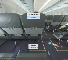 Ryanair Airbus A320-200 seat maps 360 panorama view