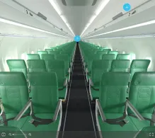 Transavia Airbus A321neo seat maps 360 panorama view