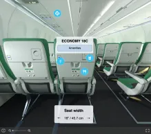 Transavia Airbus A321-200neo seat maps 360 panorama view