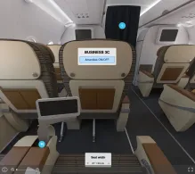 Etihad Airways Airbus A320-200 V.2 seat maps 360 panorama view