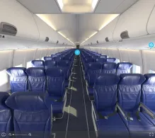 Southwest Airlines Boeing 737-700 seat maps 360 panorama view