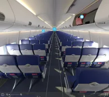 Southwest Airlines Boeing 737-700 seat maps 360 panorama view