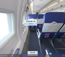 Southwest Airlines Boeing 737-700 seat maps 360 panorama view