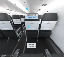 American Airlines Bombardier CRJ900 V.2 seat maps 360 panorama view