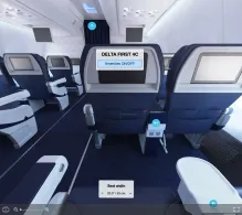 Delta Boeing 737-800 seat maps 360 panorama view
