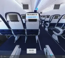 Delta Boeing 737-800 seat maps 360 panorama view