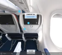 Delta Airbus A330-300 seat maps 360 panorama view