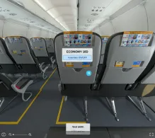 Pegasus Airlines Airbus A321neo seat maps 360 panorama view