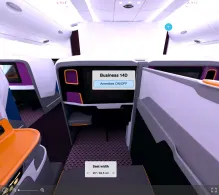 Singapore Airlines Airbus A380-800 seat maps 360 panorama view