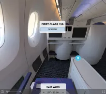Air China Boeing 787-9 seat maps 360 panorama view