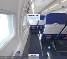 Southwest Airlines Boeing 737-700 (old) seat maps 360 panorama view