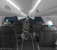 Republic Airways Embraer E170 V.1 UA seat maps 360 panorama view