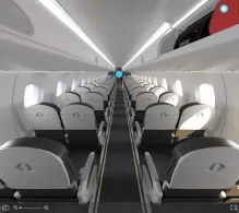 Republic Airways Embraer E170 V.1 UA seat maps 360 panorama view