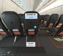 easyJet Europe Airbus A321neo seat maps 360 panorama view