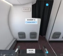 Austrian Airlines Embraer E195 seat maps 360 panorama view