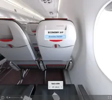 Austrian Airlines Embraer E195 seat maps 360 panorama view