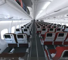 Virgin Atlantic Airbus A330-300 seat maps 360 panorama view