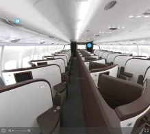 Virgin Atlantic Airbus A330-300 seat maps 360 panorama view