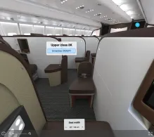 Virgin Atlantic Airbus A330-300 seat maps 360 panorama view
