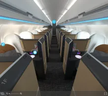 American Airlines Airbus A321neo XLR seat maps 360 panorama view