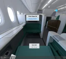 Korean Air Airbus A380-800 seat maps 360 panorama view