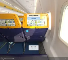 Ryanair UK Boeing 737-800 seat maps 360 panorama view