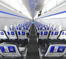 United Airbus A321neo XLR seat maps 360 panorama view