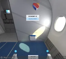 Southwest Airlines Boeing 737 MAX 8 V.1 seat maps 360 panorama view