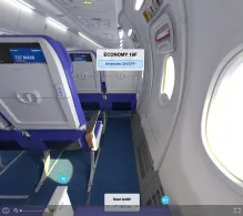 Southwest Airlines Boeing 737 MAX 8 V.1 seat maps 360 panorama view