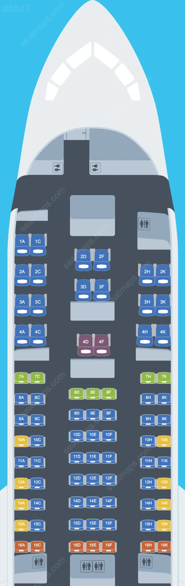 Omni Air International Boeing 767 Seat Maps 767-200 ER V.1