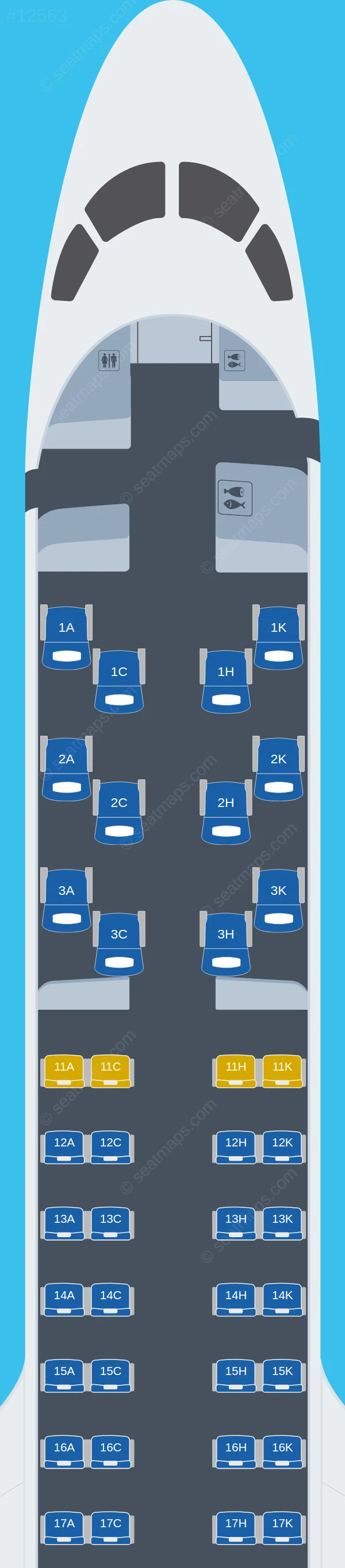 Royal Jordanian Embraer E195 E2 V.2 seatmap preview