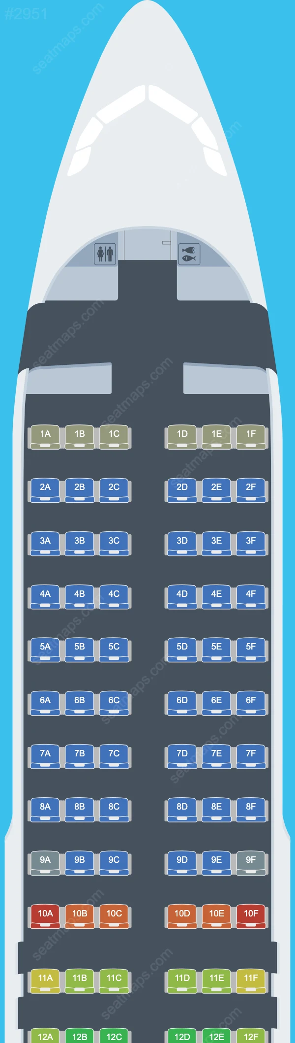 Air Arabia Airbus A320 Seat Maps A320-200