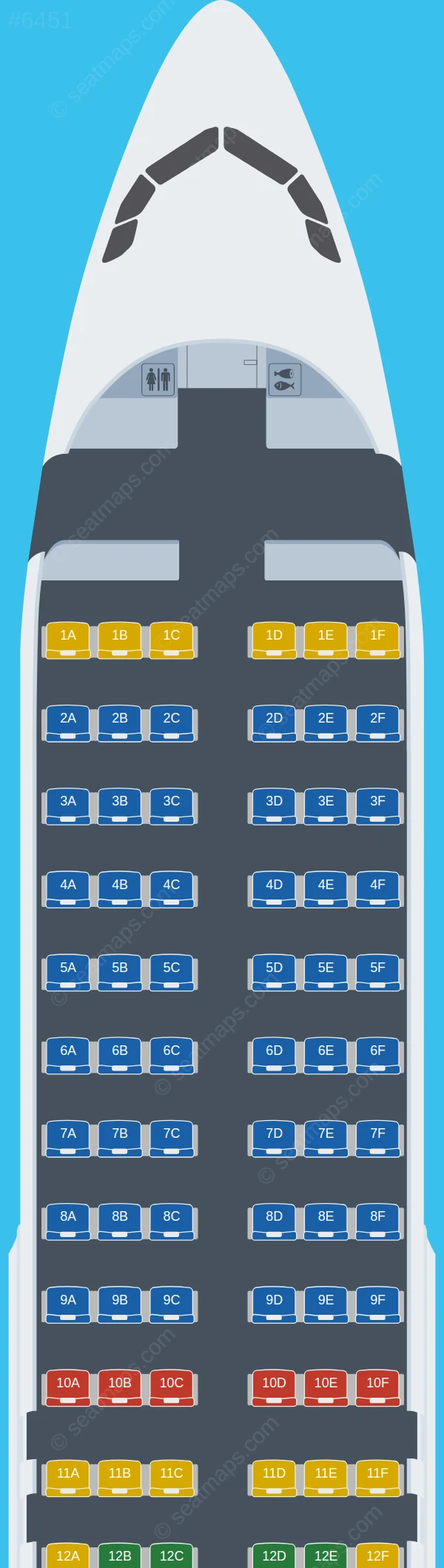 AirBlue Airbus A320-200 V.2 seatmap preview
