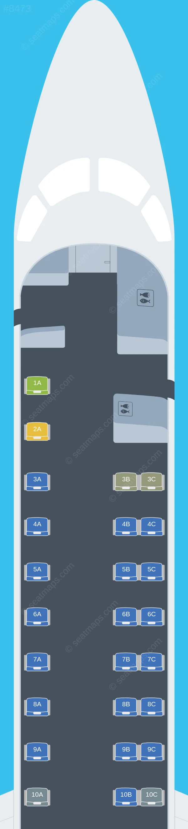 Cronos Airlines Embraer ERJ 145 seatmap preview