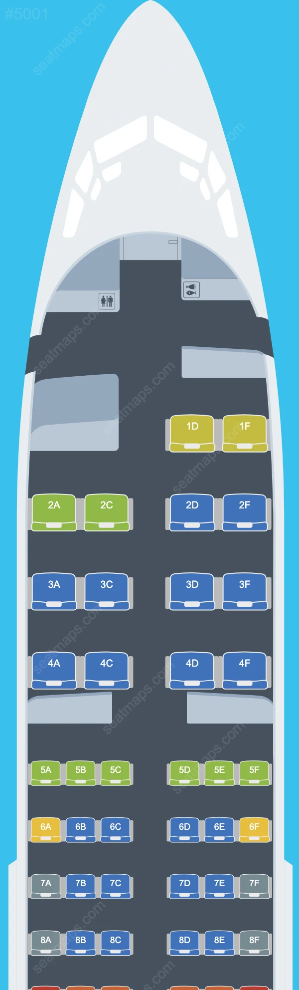 Tarom Boeing 737 Mappe dei posti a sedere 737-700