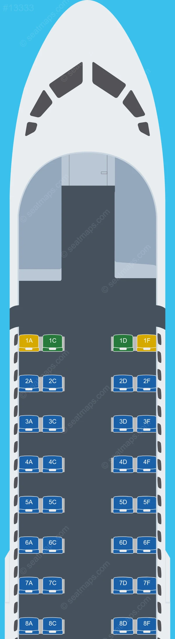 Air Mauritius ATR 72-600 seatmap preview