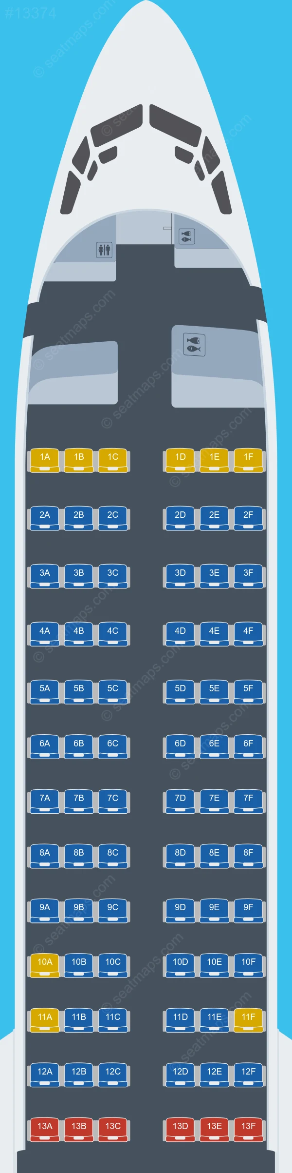 Donghai Airlines Boeing 737 MAX 8 seatmap preview