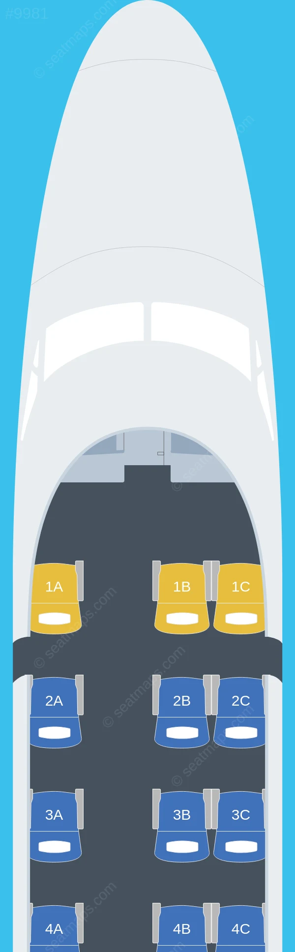 Air Tahiti De Havilland DHC-6 Twin Otter seatmap preview